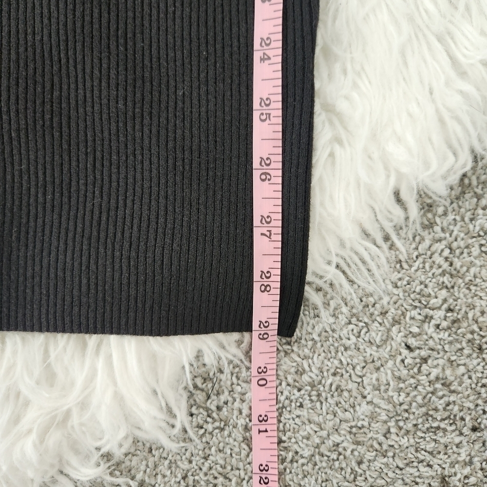 Rachel Zoe Black Ribbed Sweater Midi Skirt. Size XL. New. - Picture 6 of 8